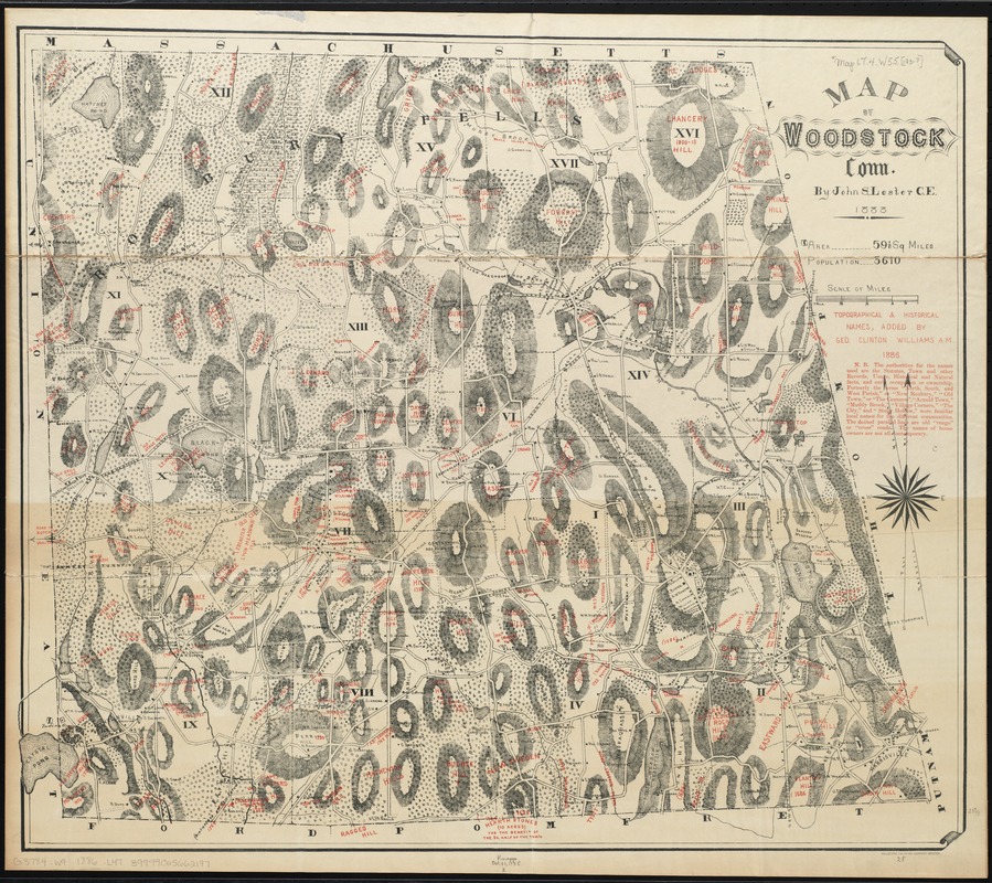 Map of Woodstock, Conn
