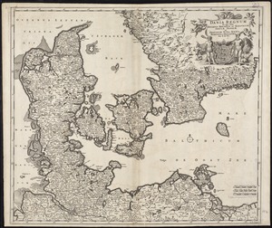 Dania regnum in quo sunt Ducatus Holsatia et Slesvicum Insulae Danicae et Provinciae Iutia, Scania, Blekingia et Hallandia