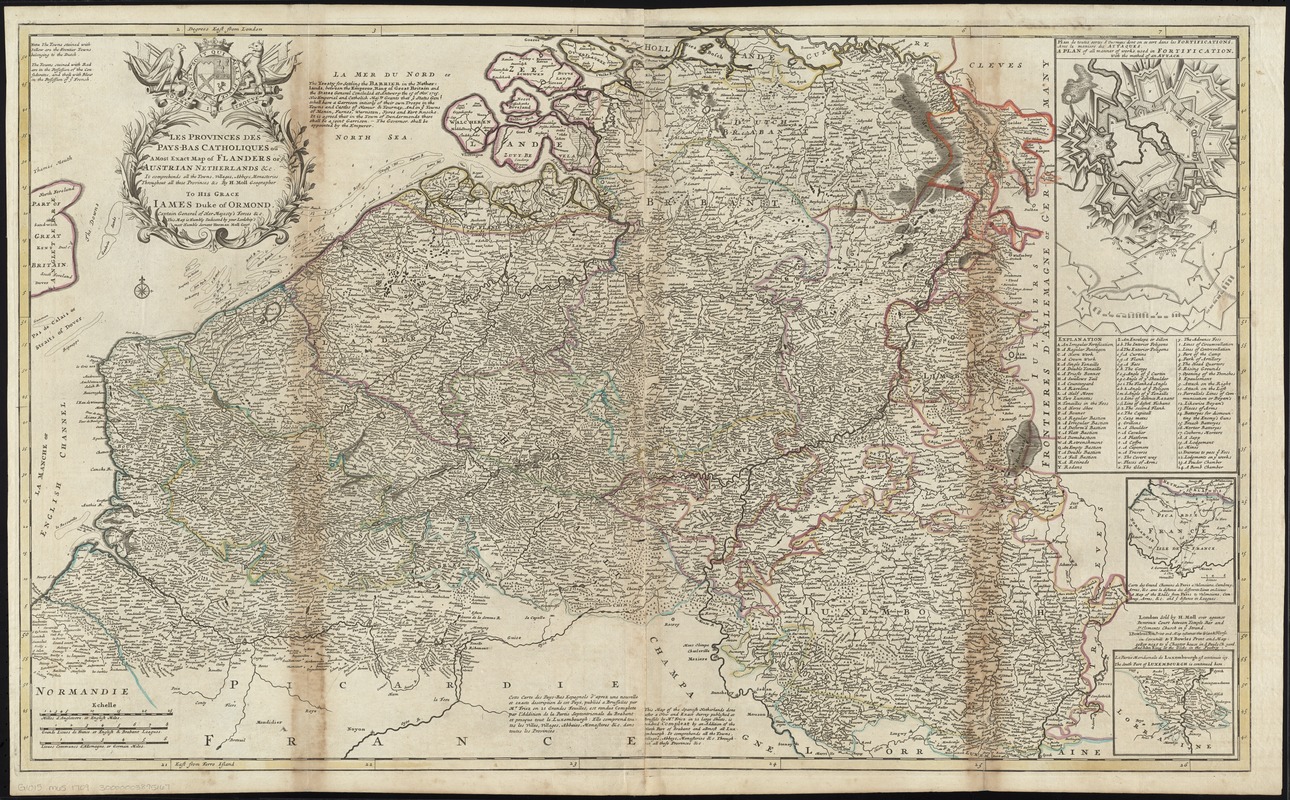 Les provinces des Pays-Bas Catholiques ou A most exact map of Flanders or ye Austrian Netherlands &c
