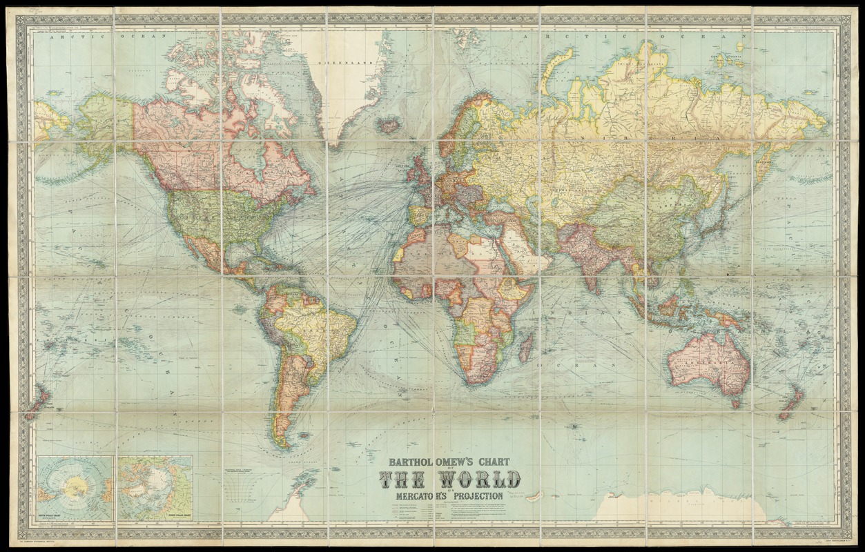 Bartholomew's chart of the world on Mercator's projection - Norman B. Leventhal Map & Education 