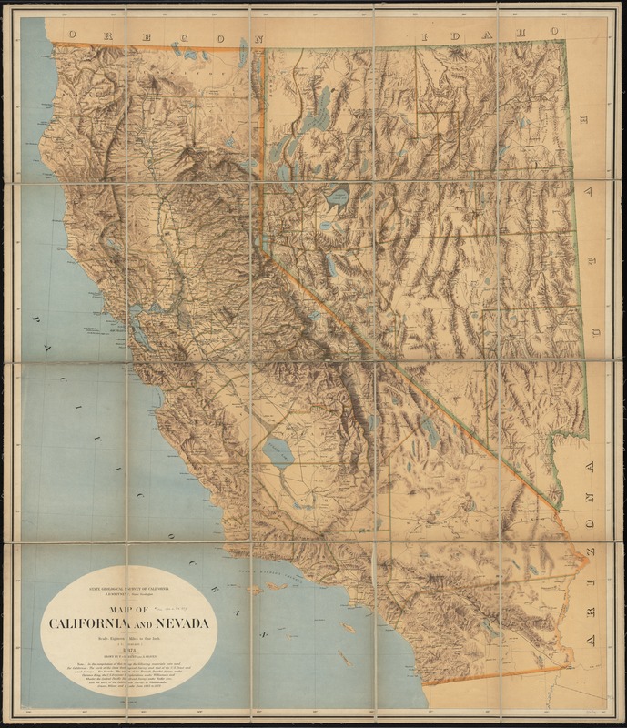 Map of California and Nevada