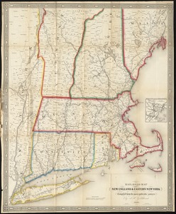 Railroad map of New England & eastern New York complied from the most authentic sources