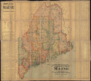 The National Publishing Company's 1900 census map of Maine