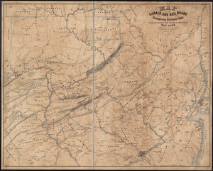 Map of the canals and rail roads for transporting anthracite coal from the several coal fields to the city of New York