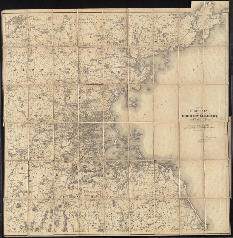 Map of Boston and the country adjacent, from actual surveys