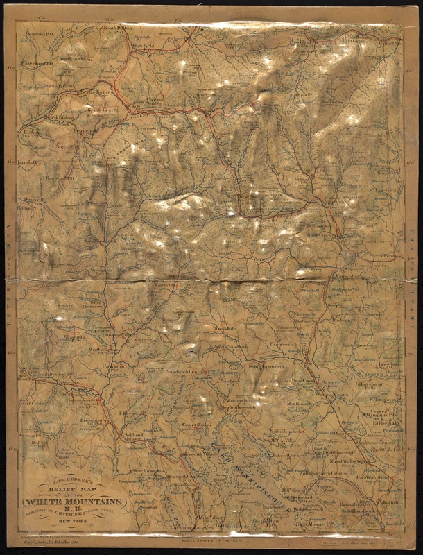 J. Schedler's relief map of the White Mountains, N.H