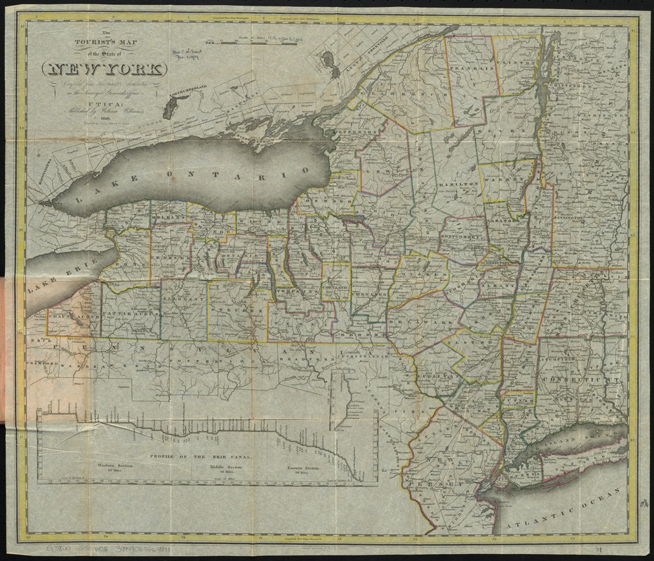 The tourist's map of the state of New York