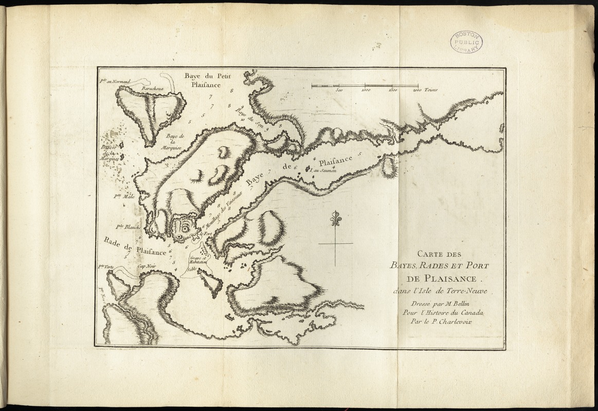 Carte des bayes, rades, et port de Plaisance dans l'isle de Terre-Neuve