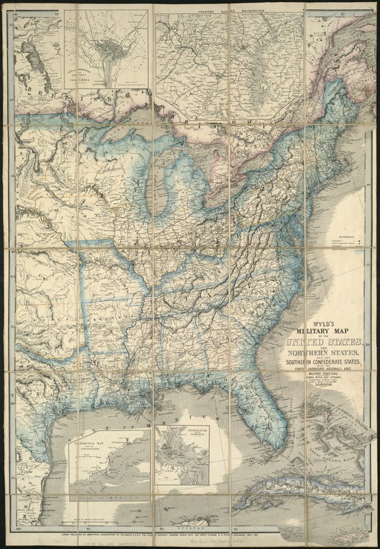 Wyld's military map of the United States, the northern states, and the southern Confederate states