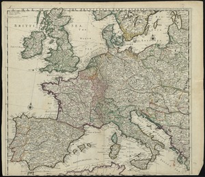 A map of the principall part of Europe