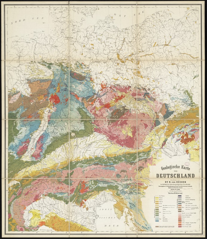 Geologische karte von Deutschland
