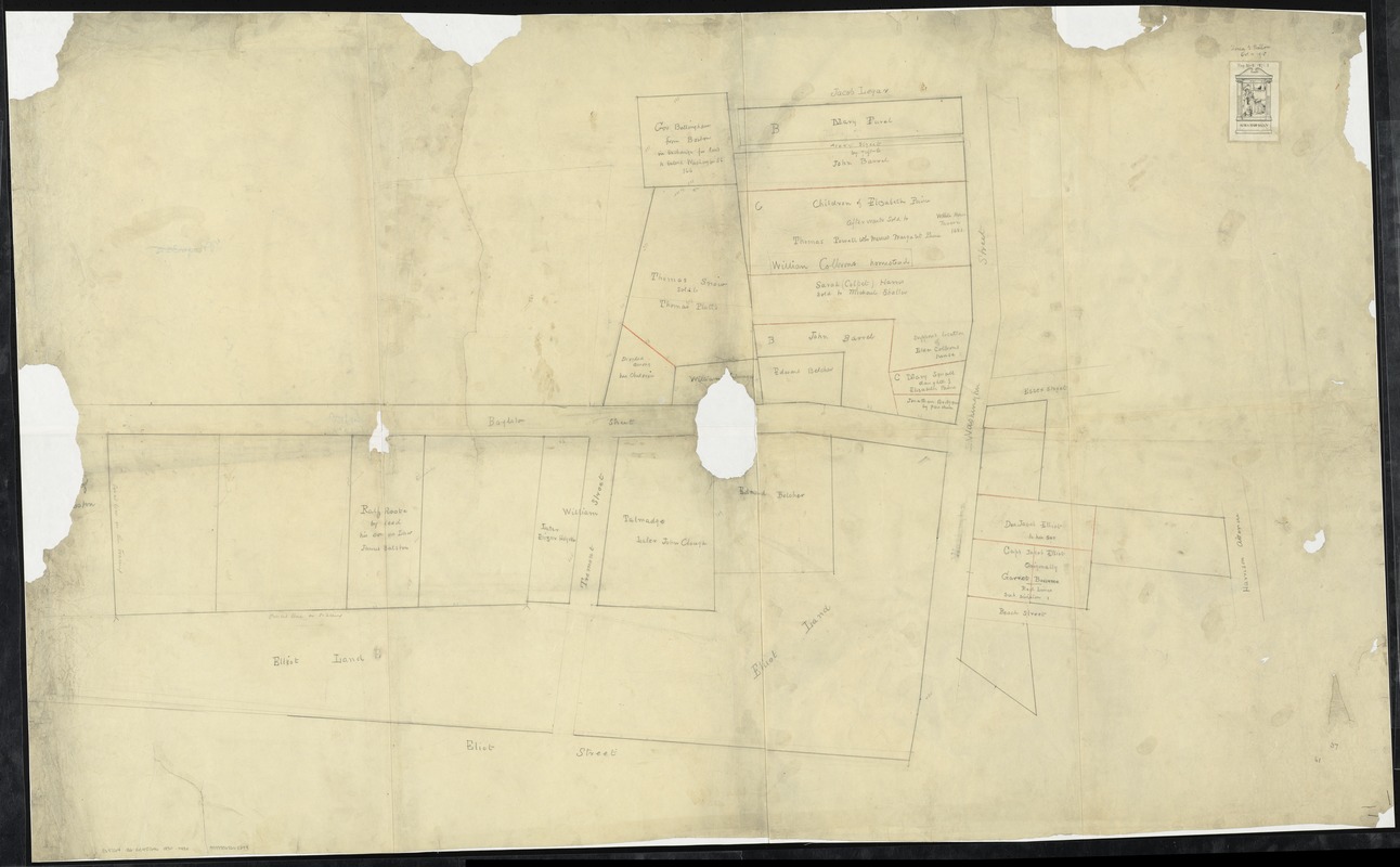 [Plan of lots in Chinatown (Boston), between Avery and Eliot Streets, and Tremont Street and Harrison Avenue]