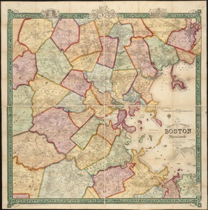 Map of the city and vicinity of Boston Massachusetts