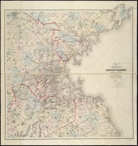 Map of Boston and the country adjacent from actual surveys