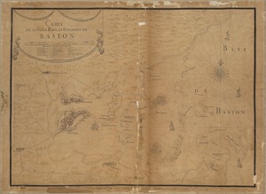 Carte de la ville, baye et environs de Baston