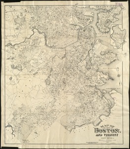 Map of the city of Boston and vicinity
