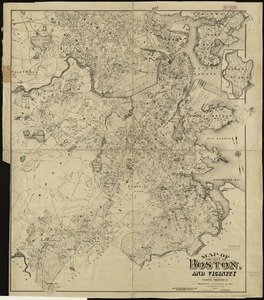 Map of the city of Boston and vicinity