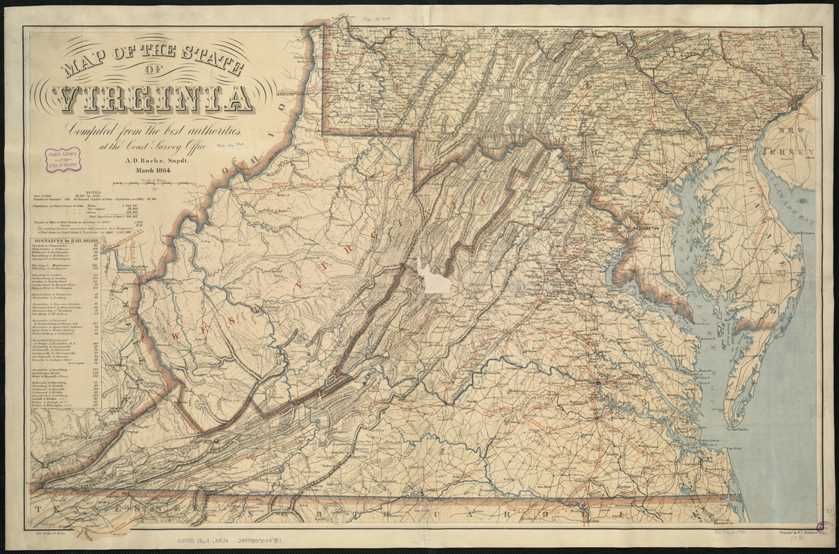 Map of the State of Virginia