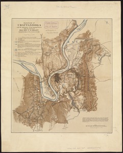 Battlefield of Chattanooga with the operations of the national forces under the command of Maj. Gen. U.S. Grant during the battles of Nov. 23, 24, & 25, 1863