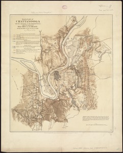 Battlefield of Chattanooga with the operations of the national forces under the command of Maj. Gen. U.S. Grant during the battles of Nov. 23, 24, & 25, 1863