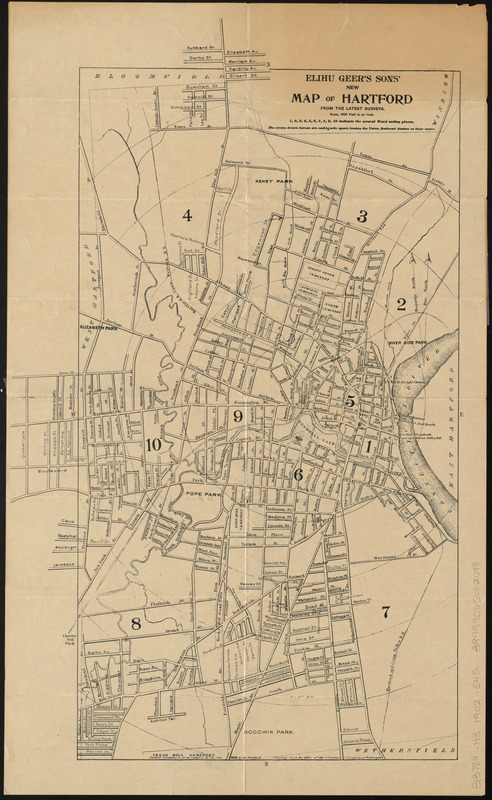 Elihu Geer's sons' new map of Hartford from the latest surveys