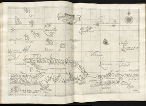Carta particolare dell'Isola Ispaniola è S. Gioni. nel'India ocidentle. con l'Isola Intorno