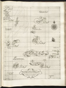Carta particolare del' mare Occeani dal' isole d'Asores di Flores, e coruo sin alla tierra nuoua in America