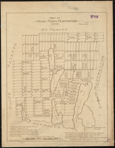 Map of Pond Town Plantation, Maine