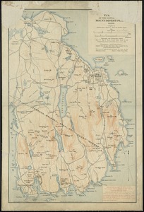 Path map of the eastern part of Mount Desert Island, Maine
