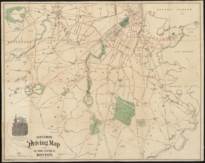 Gentlemen's driving map showing the park system of Boston