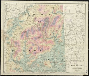 Map of the White Mountains of New Hampshire from Walling's large map of the state, 1881