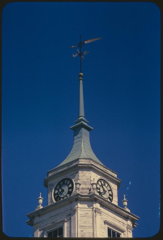 View of steeple on clock tower