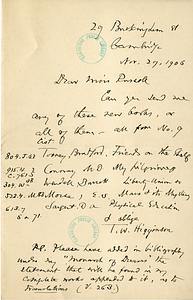 Handwritten letter to Etta Russell, 1906 November 29