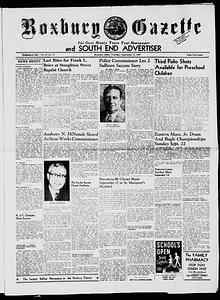 Roxbury Gazette and South End Advertiser, September 12, 1957