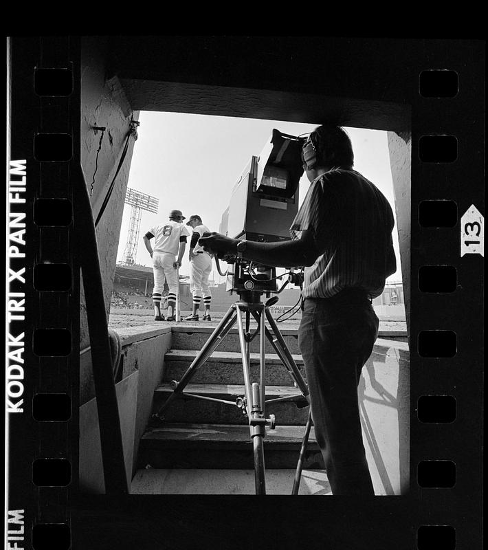 TV covers Red Sox game at Fenway Park, Boston Digital Commonwealth