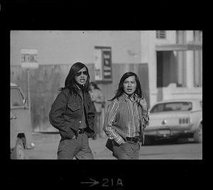 Two men walking, Alaska