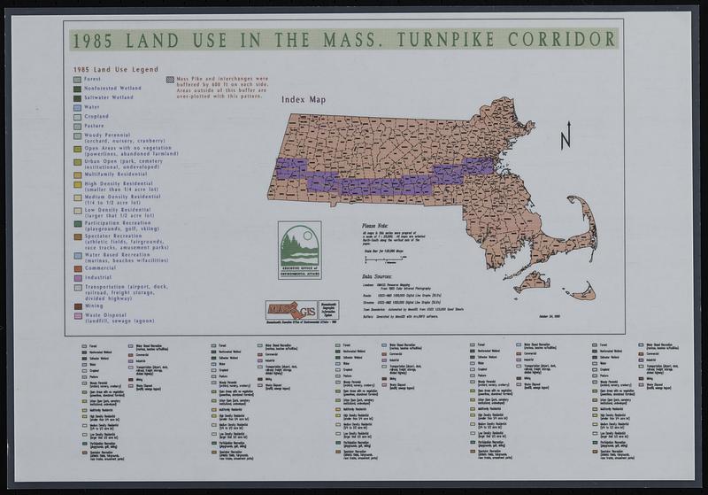 1985 land use in the Mass. Turnpike corridor