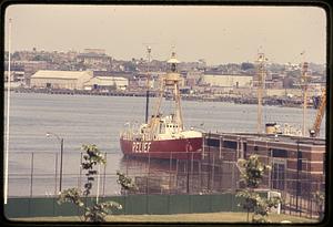 "Relief" Coast Guard base Boston. North End Boston from Copp's Hill Burial Ground Charles Street