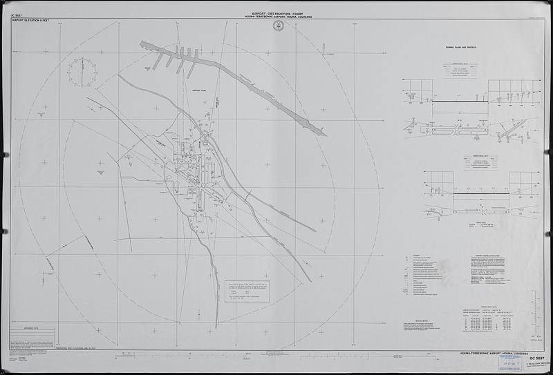 Airport obstruction chart, OC 5037, Houma-Terrebonne Airport, Houma, Louisiana