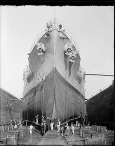 USS Wyoming in South Boston drydock