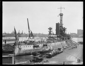 USS Florida being stripped