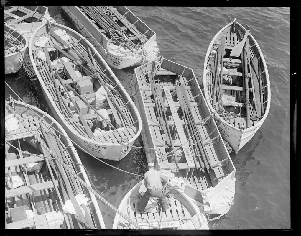 Lifeboats from SS Boston - Digital Commonwealth