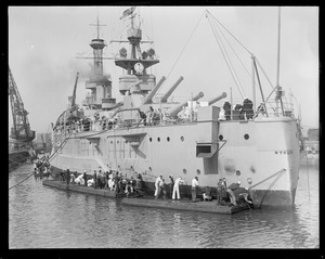 USS Wyoming in dry dock, South Boston