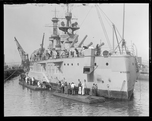 USS Wyoming in dry dock, South Boston