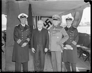 Officers of the German cruiser Karlsruhe with Ambassador Luther