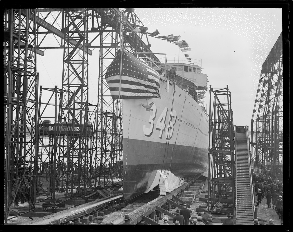 Launch of the USS the Farragut at Fore River