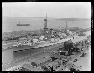 USS Wyoming in South Boston dry dock