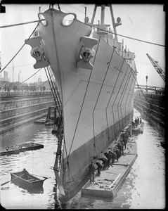 USS Northampton in Navy Yard dry dock