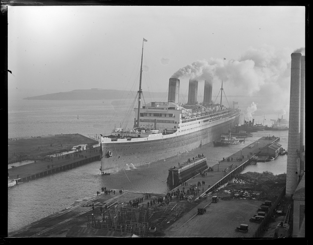 SS Majestic entering South Boston drydock
