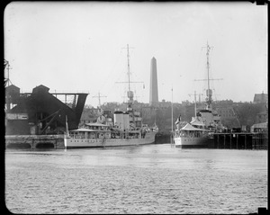 British cruisers Cairo and Calcutta visit the Charlestown Navy Yard